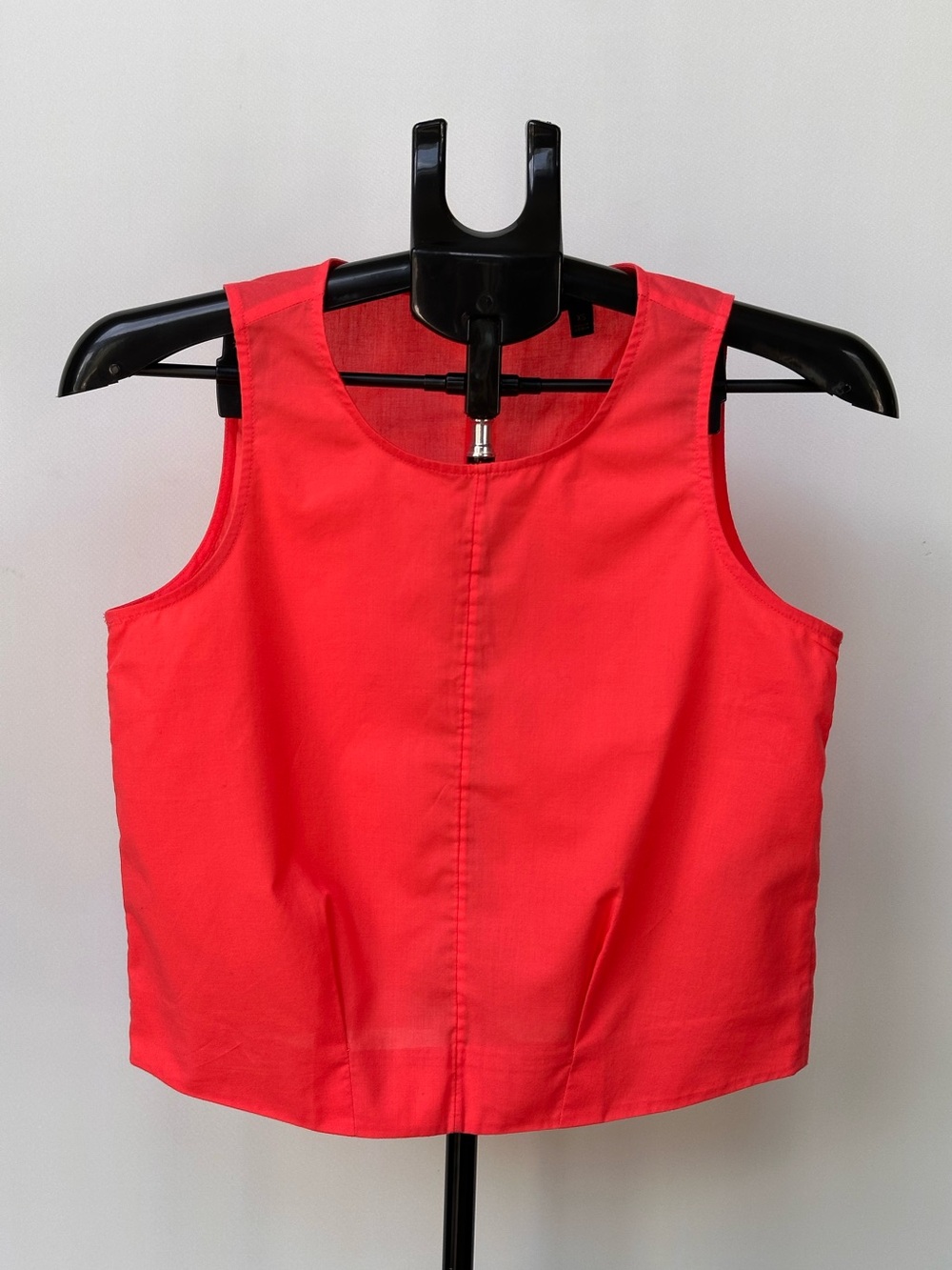 Banana Republic Coral Orange Red Cropped Poplin Sleeveless Shell Top Women’s XS